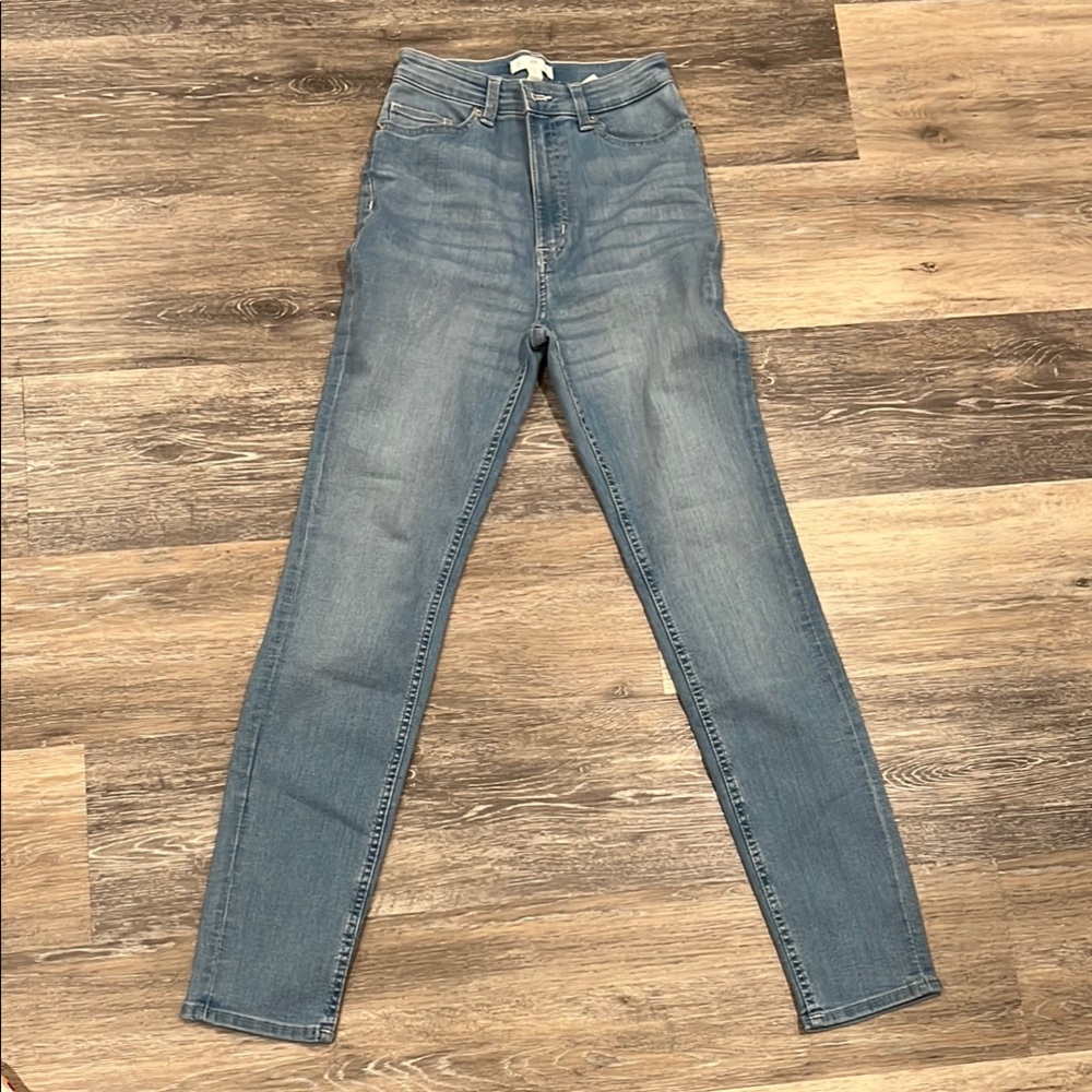 H&M Blue High Rise Jeans with Classic Indigo Wash